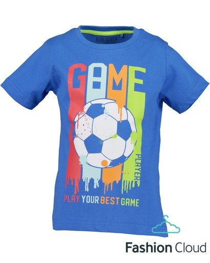 T-Shirt stahlblau Fußball