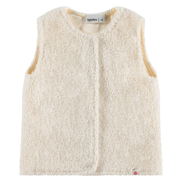 Girls Teddy Cardigan Weste creme