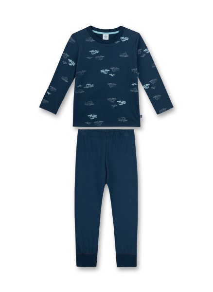 Jungen-Schlafanzug Blau Raupenbagger