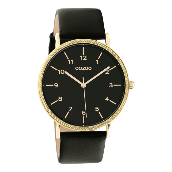 Armbanduhr, schwarz gold