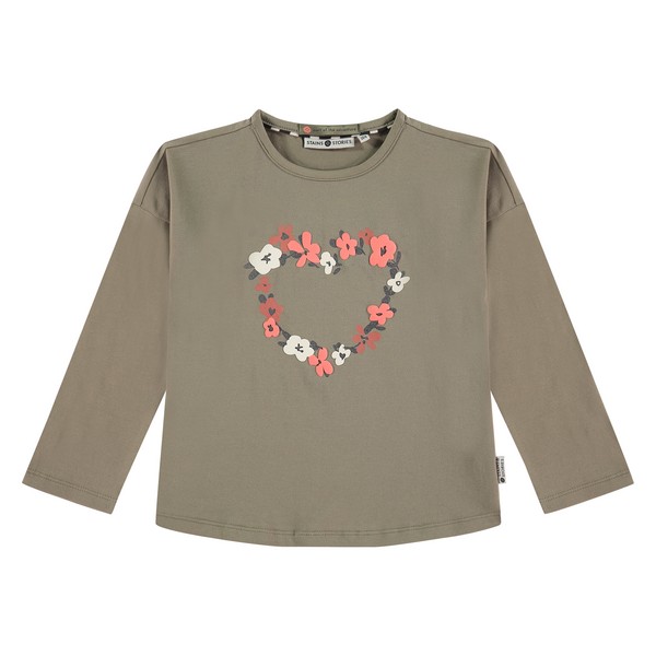 Langarmshirt army Blumen