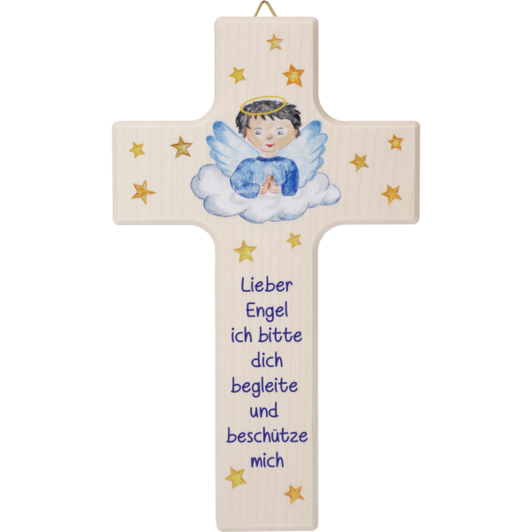 Kinderkreuz Lieber Engel blau klein