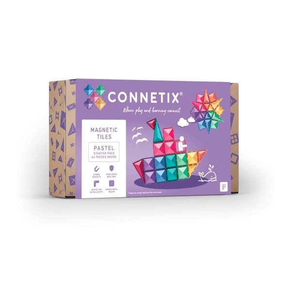 Connetix Magnetbausteine Pastel Starter Pack- 64 Teile