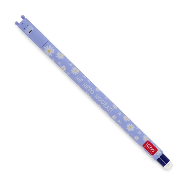 Löschbaren Gelstift - Erasable Pen mit Hippo-Motiv