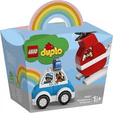 Lego Duplo Feuerwehr Hubschrauber und Polizei