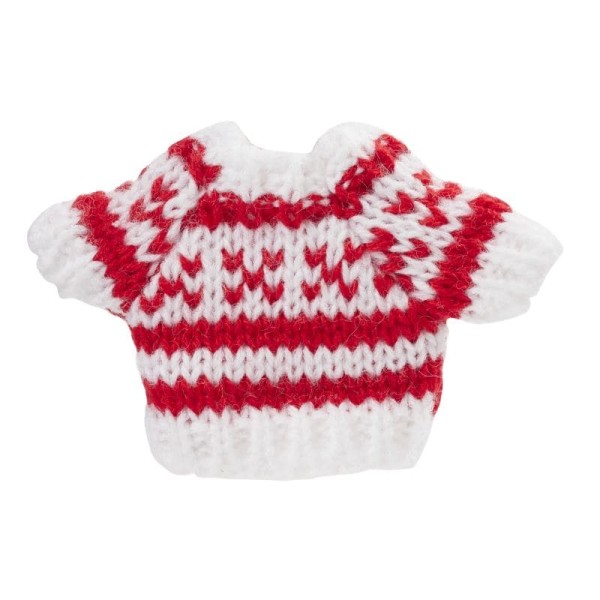 Mini-Pullover weiß rot