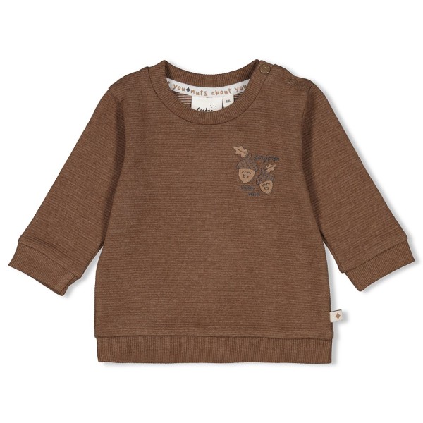 Gerippte Sweater Acorn braun melange