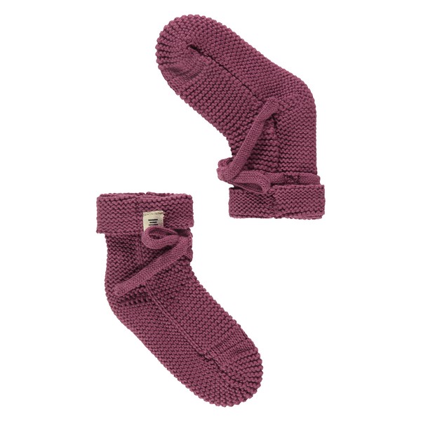 baby slippers cranberry Strick