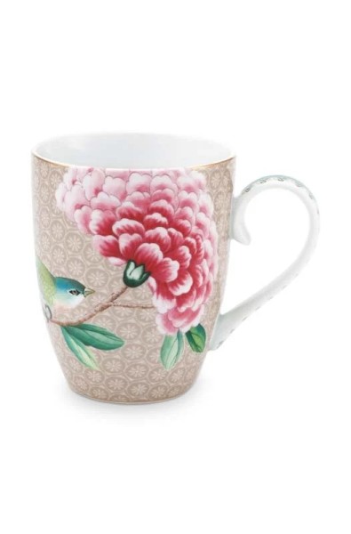 PIP Mug Large Blushing Birds Khaki 350ml