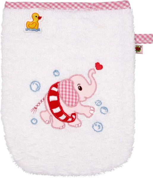 Waschhandschuh Elefant rosa-BabyGlück