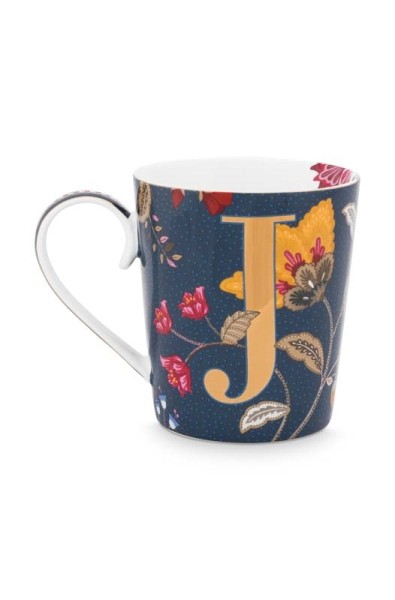Alphabet Mug Floral Fantasy Blue J