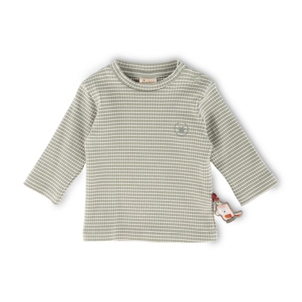 BABY LANGARMSHIRT, WEISS GERINGELT