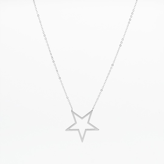 OOZOO Halskette "Big Star" - Silber