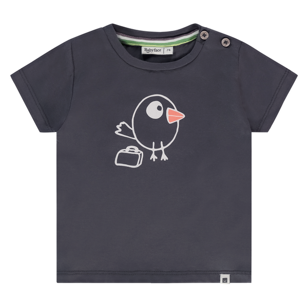 T-Shirt dark grey Vogel