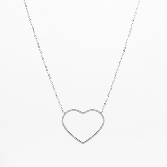 OOZOO Halskette "Big Heart" - Silber