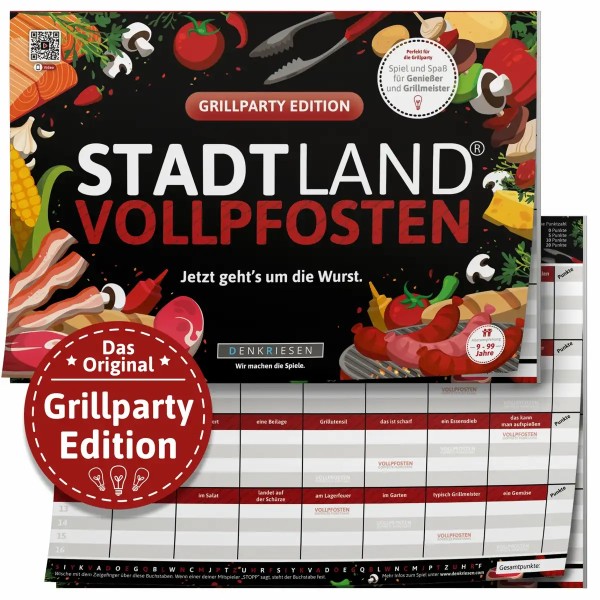 Stadt Land Vollpfosten Grillparty Edition